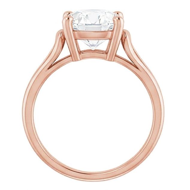 echter round diamant 3.50Karat ring auf Weiß