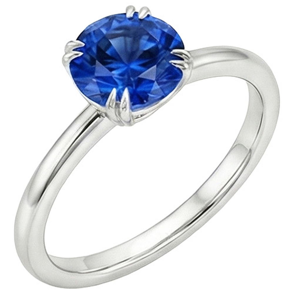 echter round diamant 2Karat ring Draufsicht