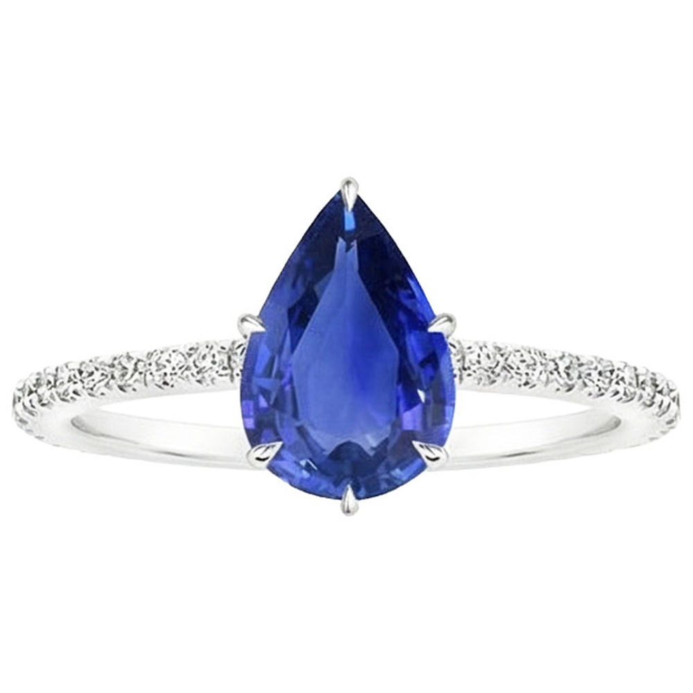 echter round diamant 4Karat ring Profilansicht