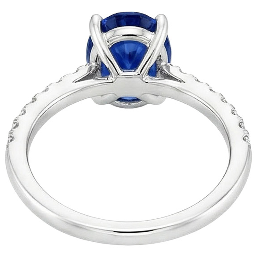 echter oval diamant 5.25Karat ring Seitenansicht