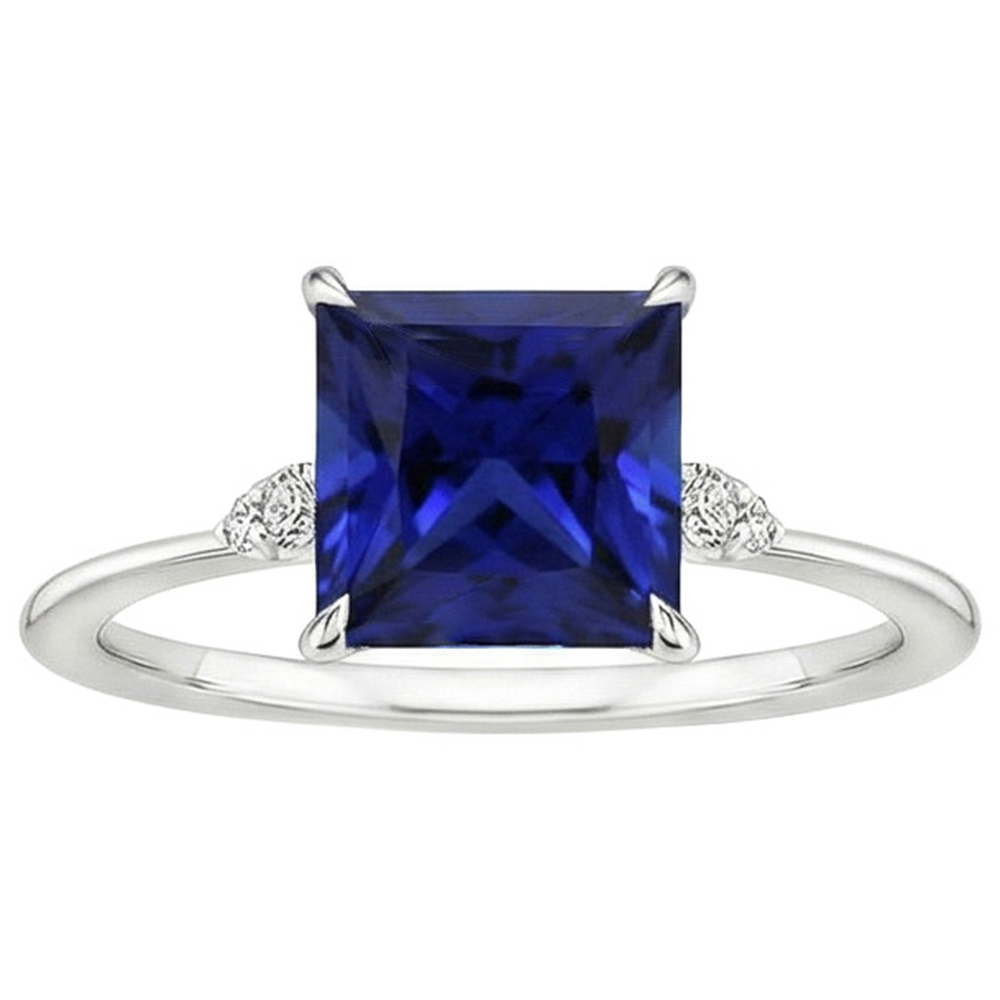 echter round diamant 5.25Karat ring Draufsicht