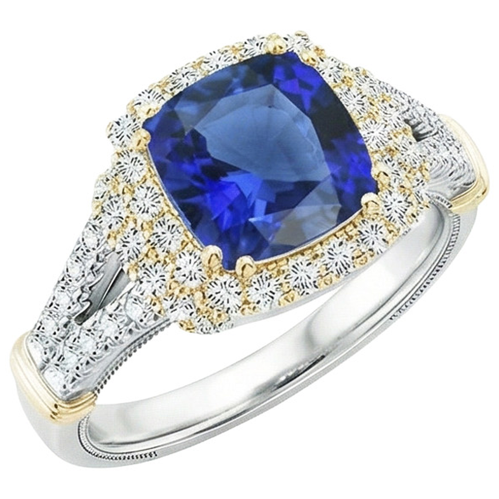 echter round diamant 3.25Karat ring Detailansicht