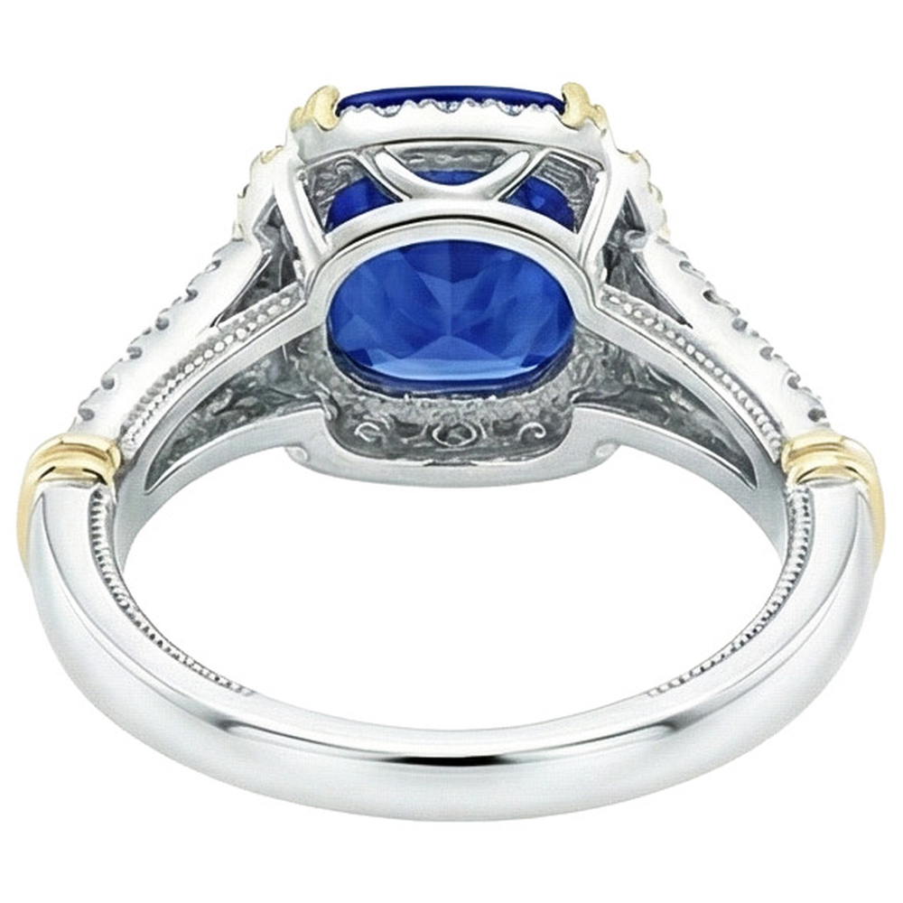 echter round diamant 3.25Karat ring auf Weiß
