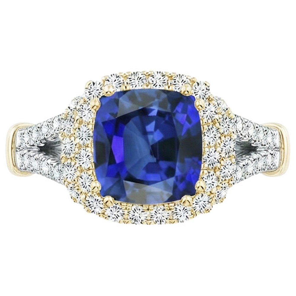 echter round diamant 3.25Karat ring Seitenansicht