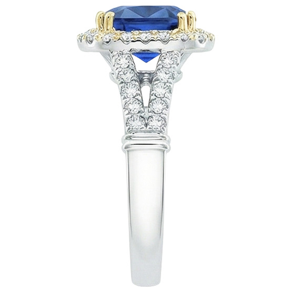 echter round diamant 3.25Karat ring Profilansicht