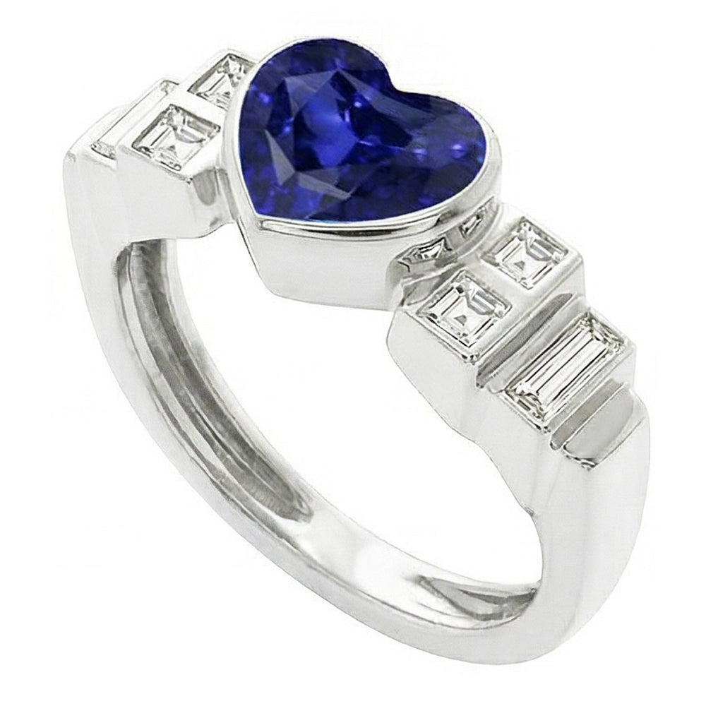 echter baguette diamant 2.50Karat ring Seitenansicht