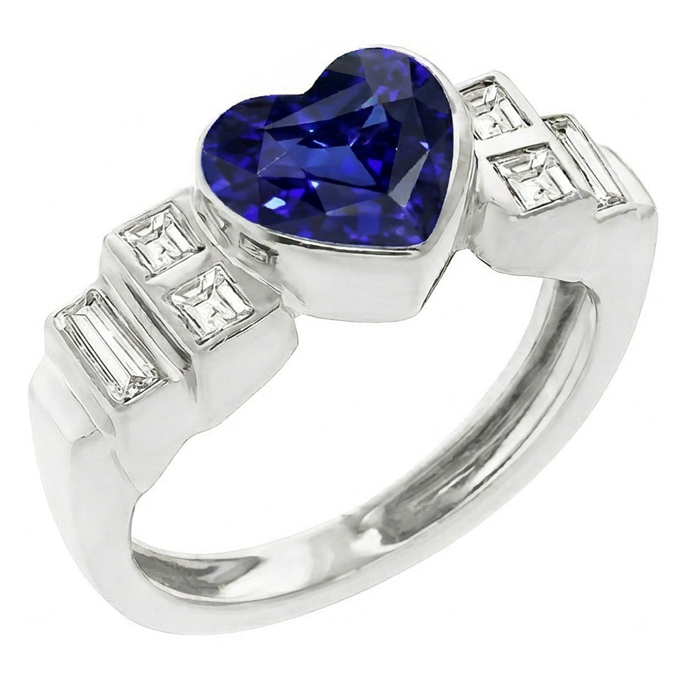 echter baguette diamant 2.50Karat ring Vorderansicht