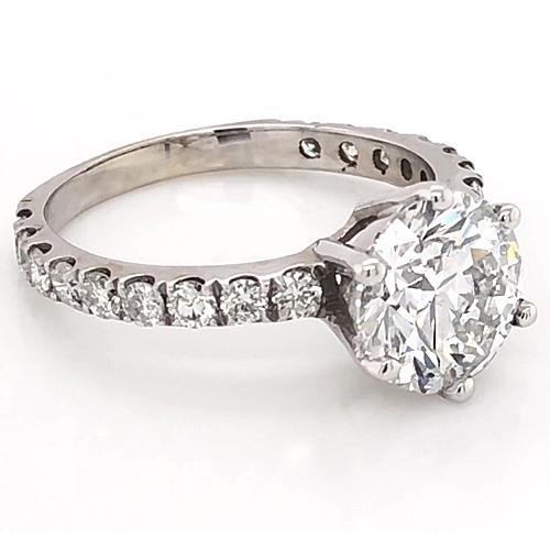 Damen Echt Diamant Akzent Ring 3 Karat 6 Krappenfassung Schmuck Neu