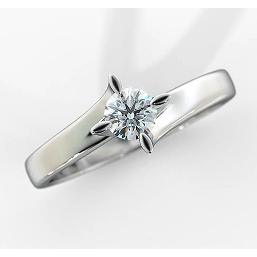 Damen Echt Diamant Solitärring 1 Karat Twisted Shank Weißgold 14K