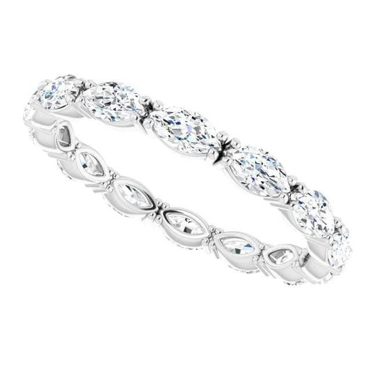 Damen Ewigkeit Natürliche Diamant Band Mit Marquise-Schliff 1,40 Karat