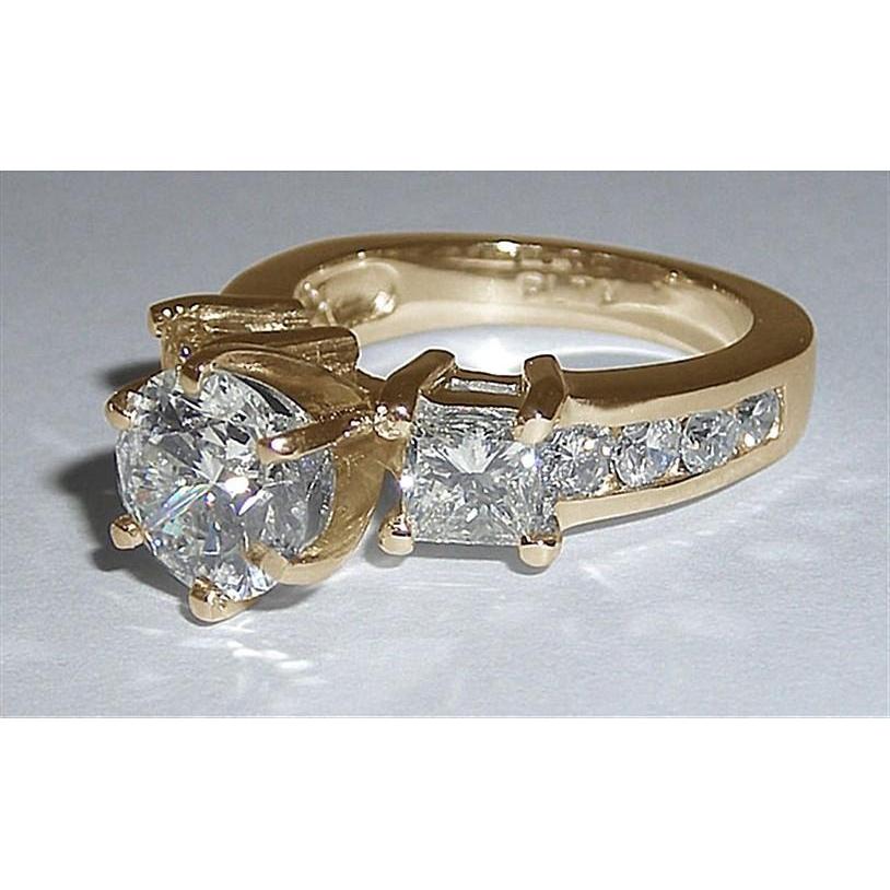 Damen Natürliche Diamanten Verlobungsring 4.51 Ct. Schmuck Aus Weißgold