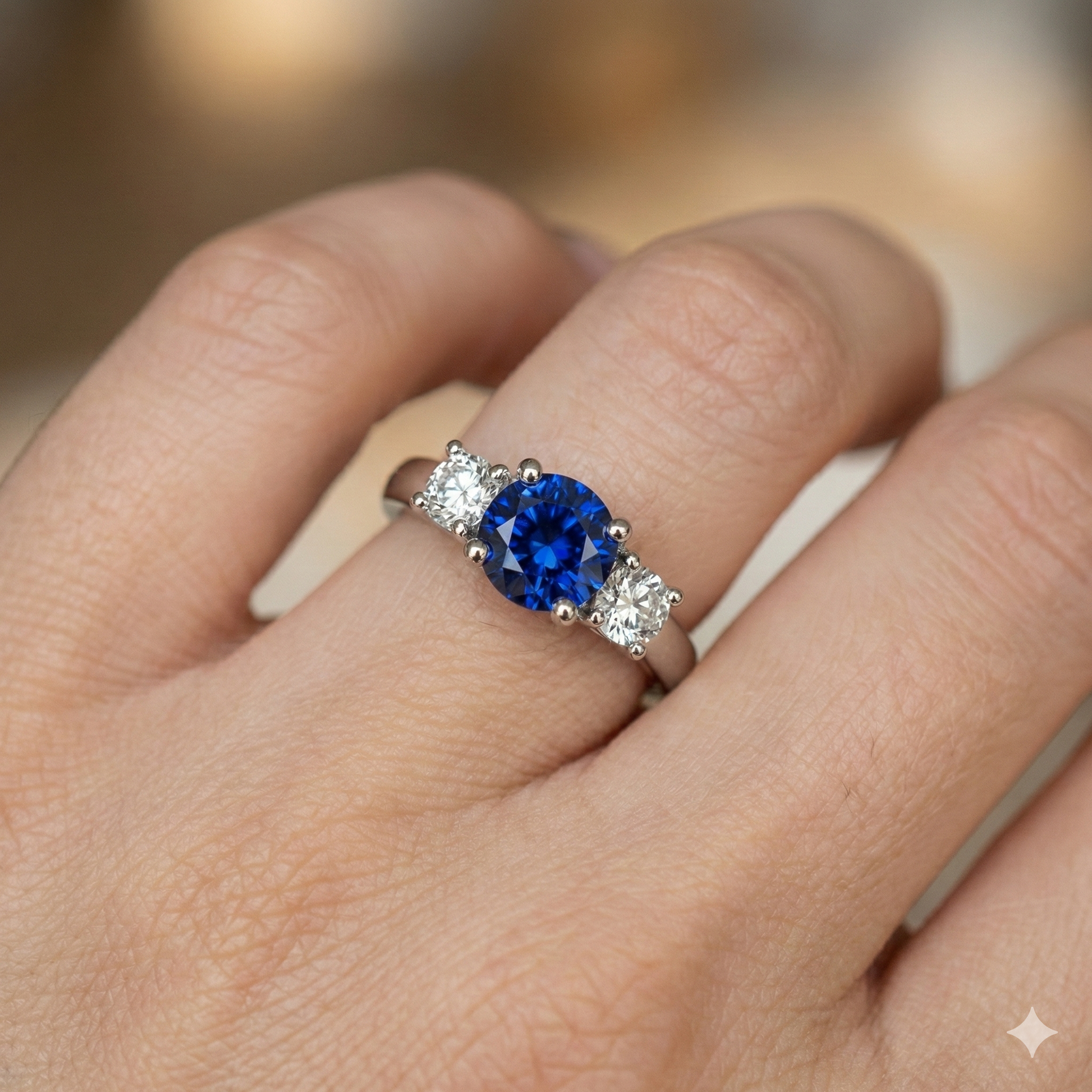 echter round diamant 1.50Karat ring mit Diamantbesatz