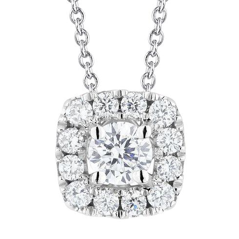 echter round diamant 1.50Karat anhänger Vorderansicht