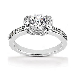 Damen Echt Aus der Erde Abgebauter Natürlicher Diamant-Verlobungsring Weißgold 14K 1,41 ct. Neu