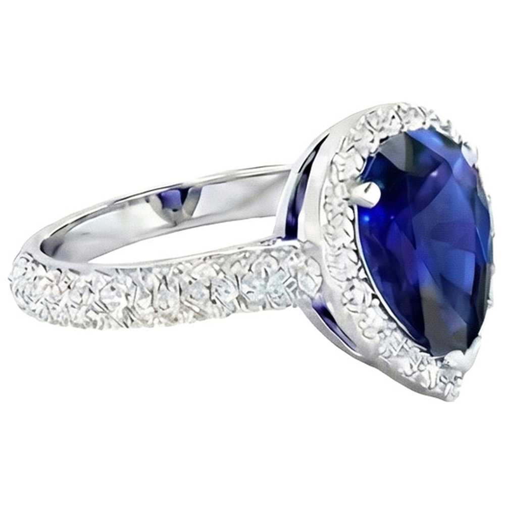 echter round diamant 4Karat ring auf Weiß