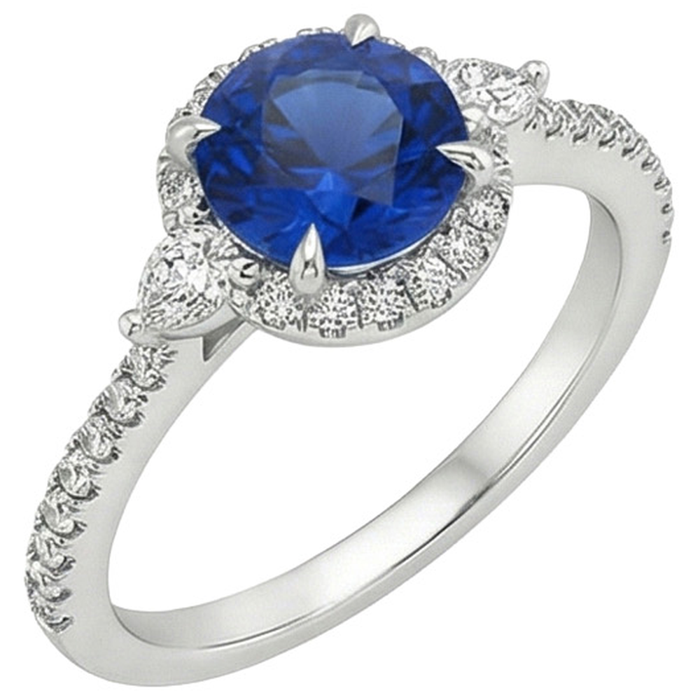 echter round diamant 3Karat ring Seitenansicht
