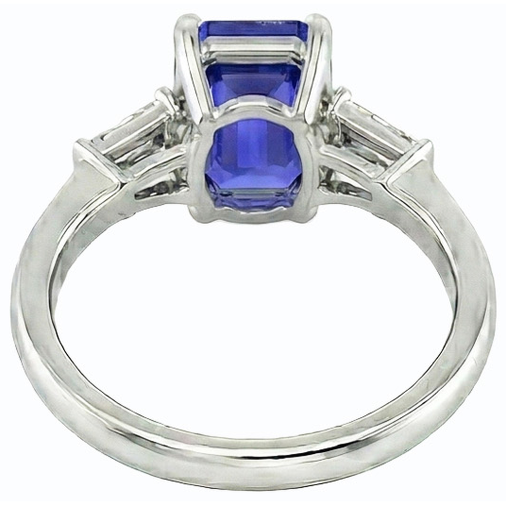 echter baguette diamant 2.50Karat ring Seitenansicht