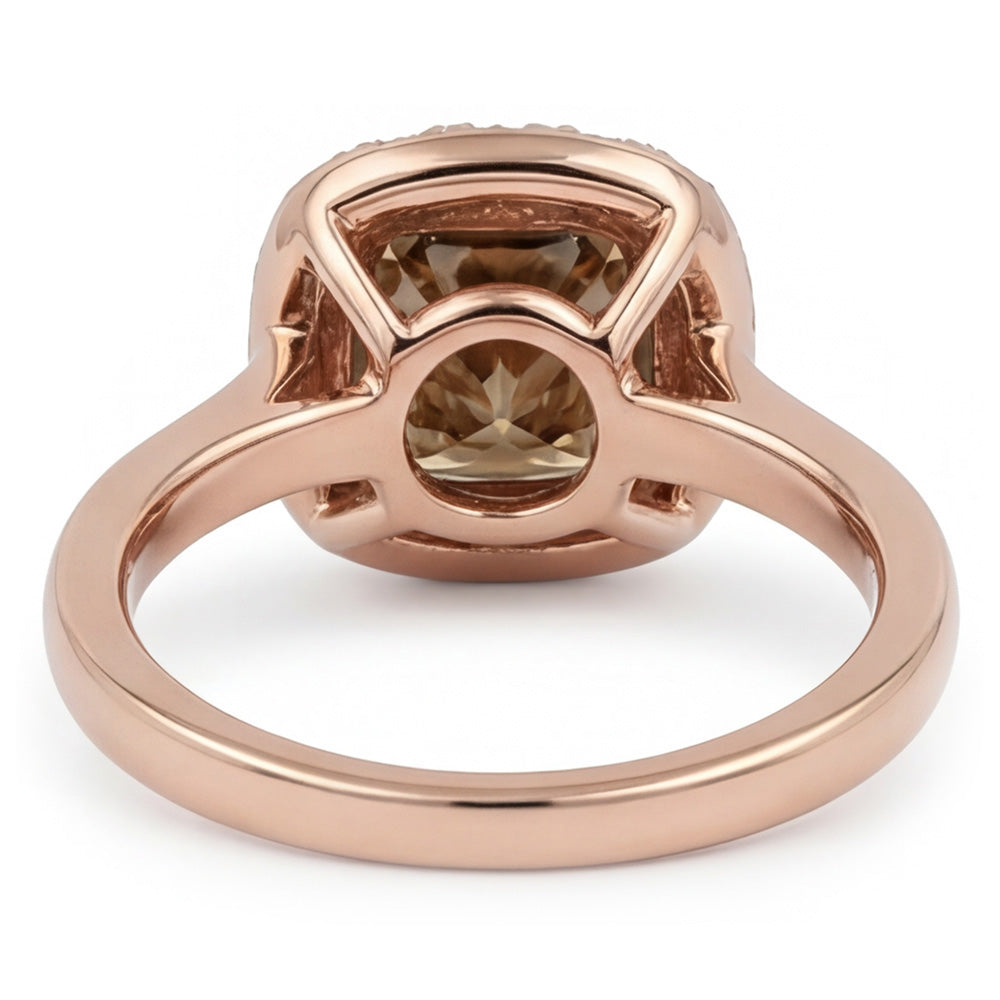 Designer Halo-Ring mit Wüsten-Diamant Diamant – 2 Karat