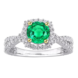 Luxuriöser Edler Smaragd Edelstein-Ring – 2 Karat 14 Karat
