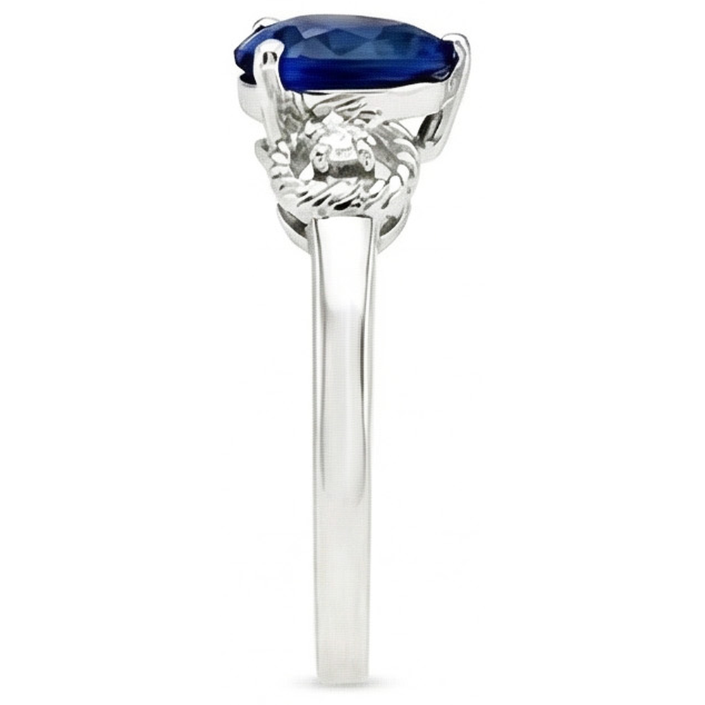 echter oval diamant 2.25Karat ring Draufsicht