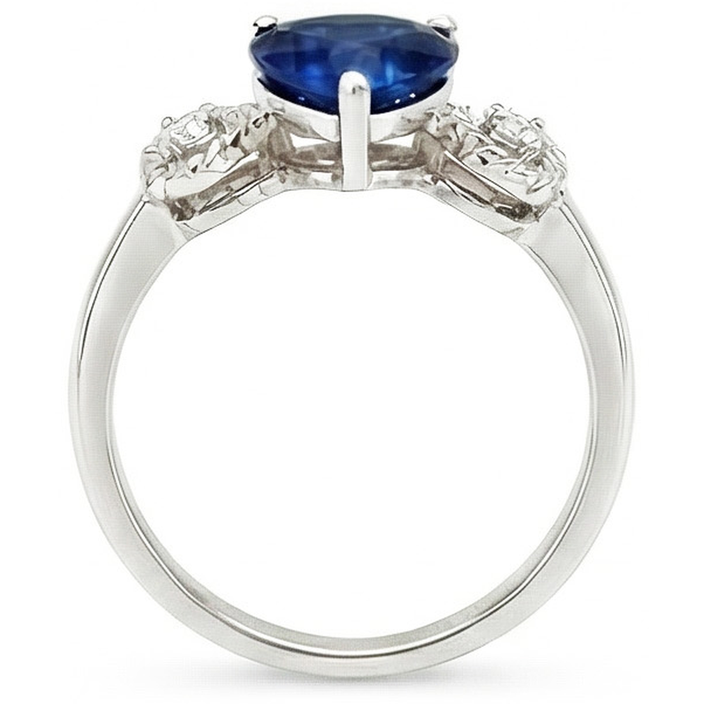 echter oval diamant 2.25Karat ring Profilansicht