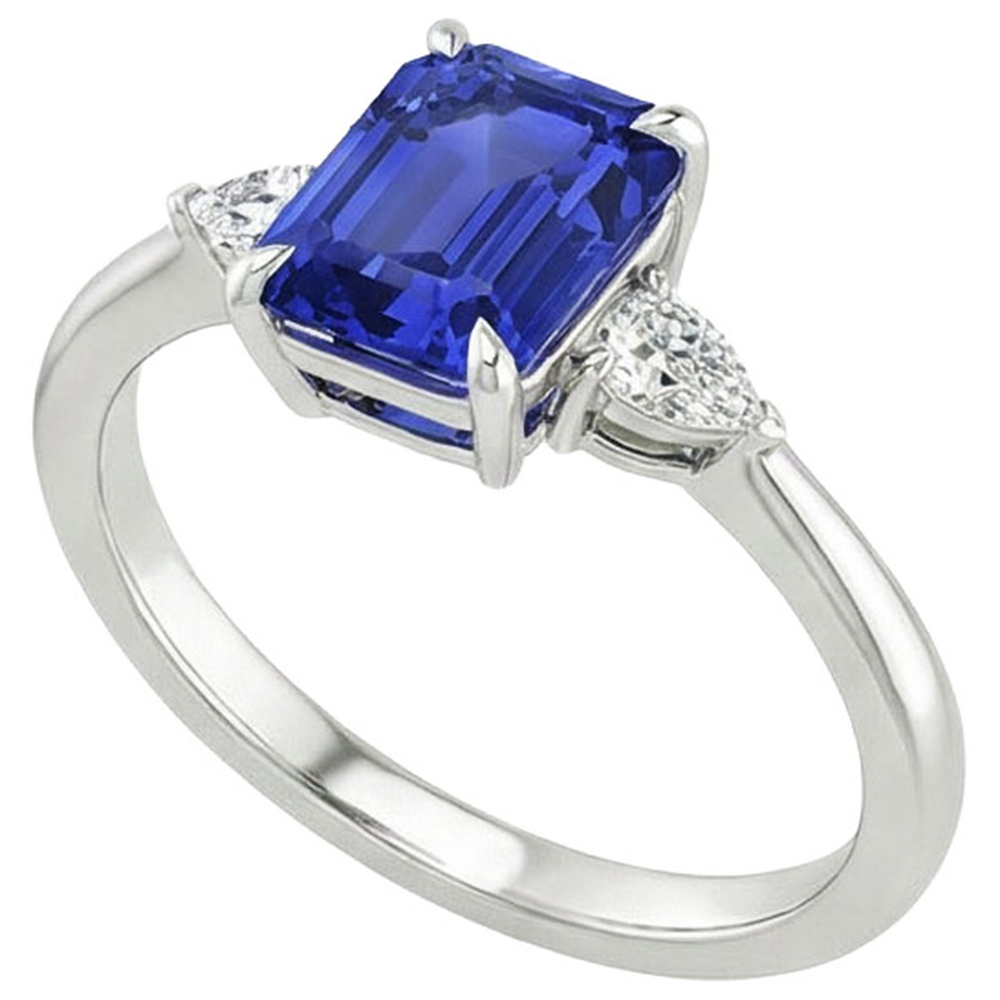 echter pear diamant 3.25Karat ring Seitenansicht