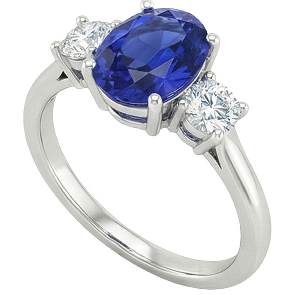 echter oval diamant 4.75Karat ring Detailansicht