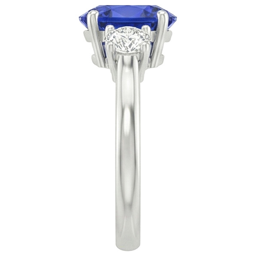 echter oval diamant 4.75Karat ring Draufsicht