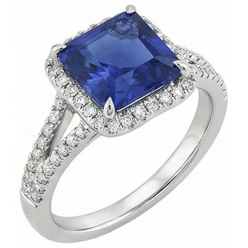 echter round diamant 5Karat ring Seitenansicht
