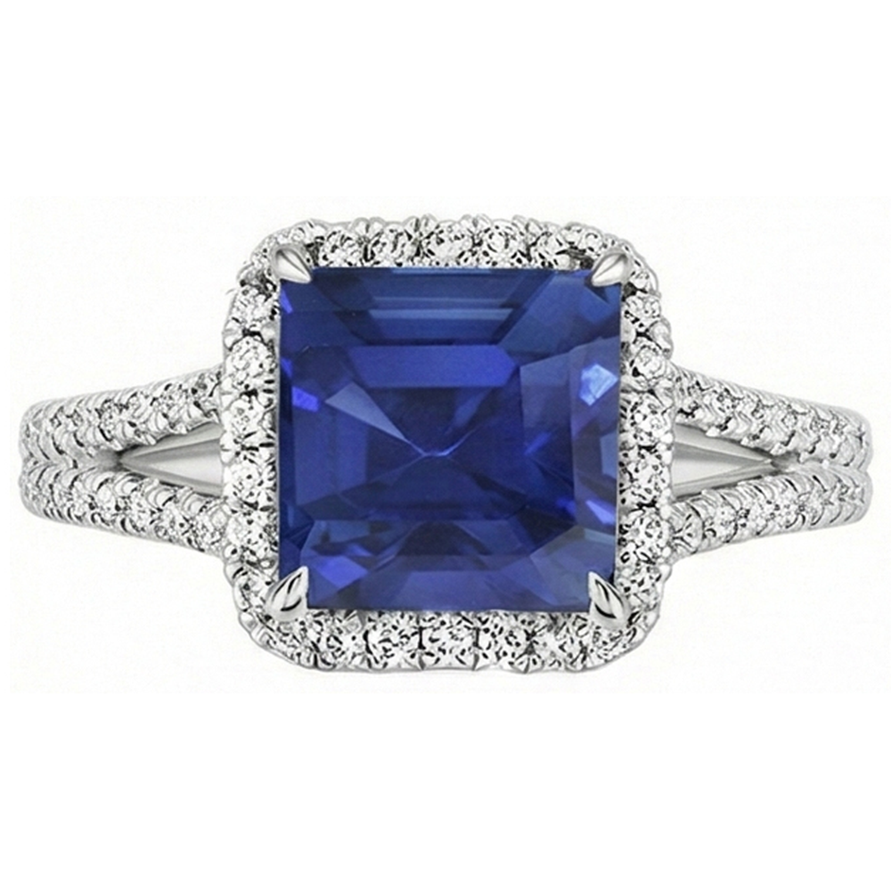 echter round diamant 5Karat ring Detailansicht