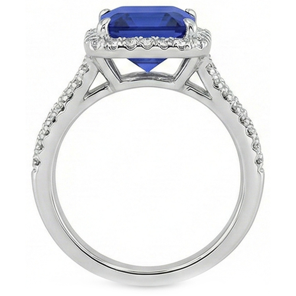 echter round diamant 5Karat ring auf Weiß