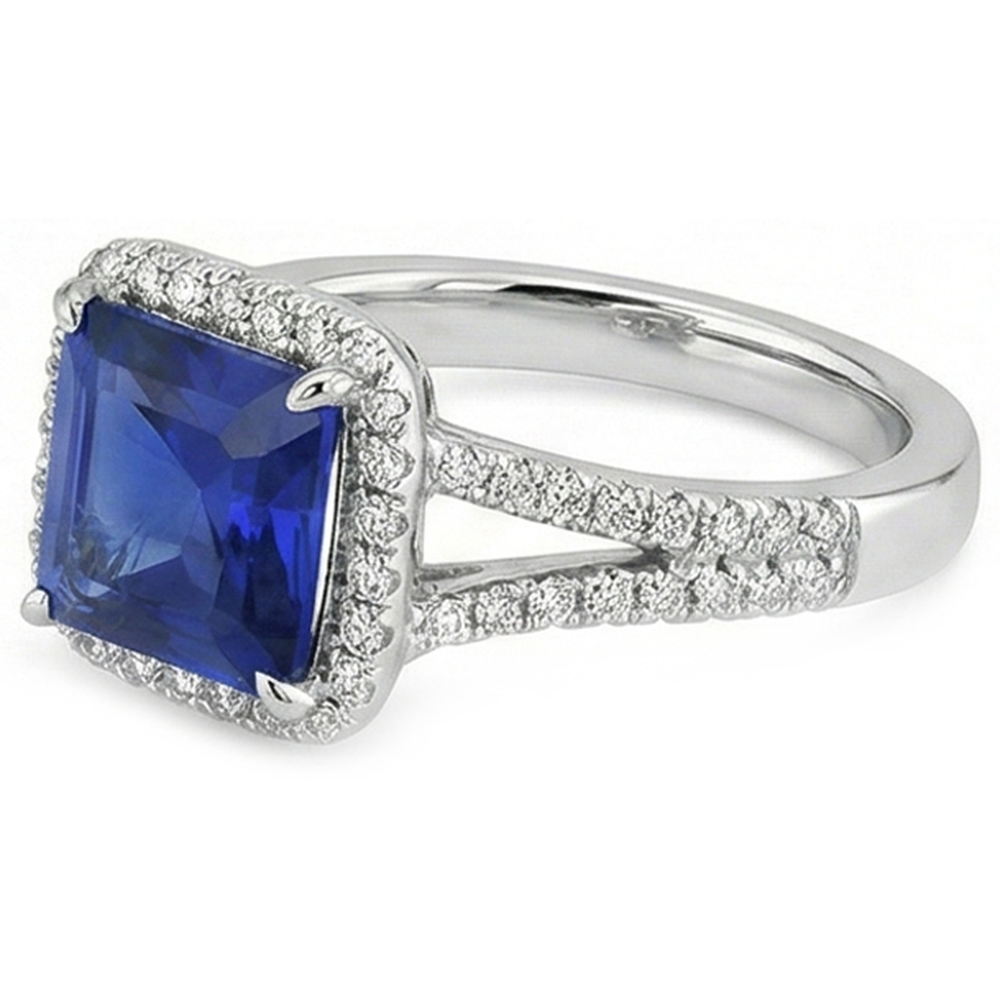 echter round diamant 5Karat ring Draufsicht