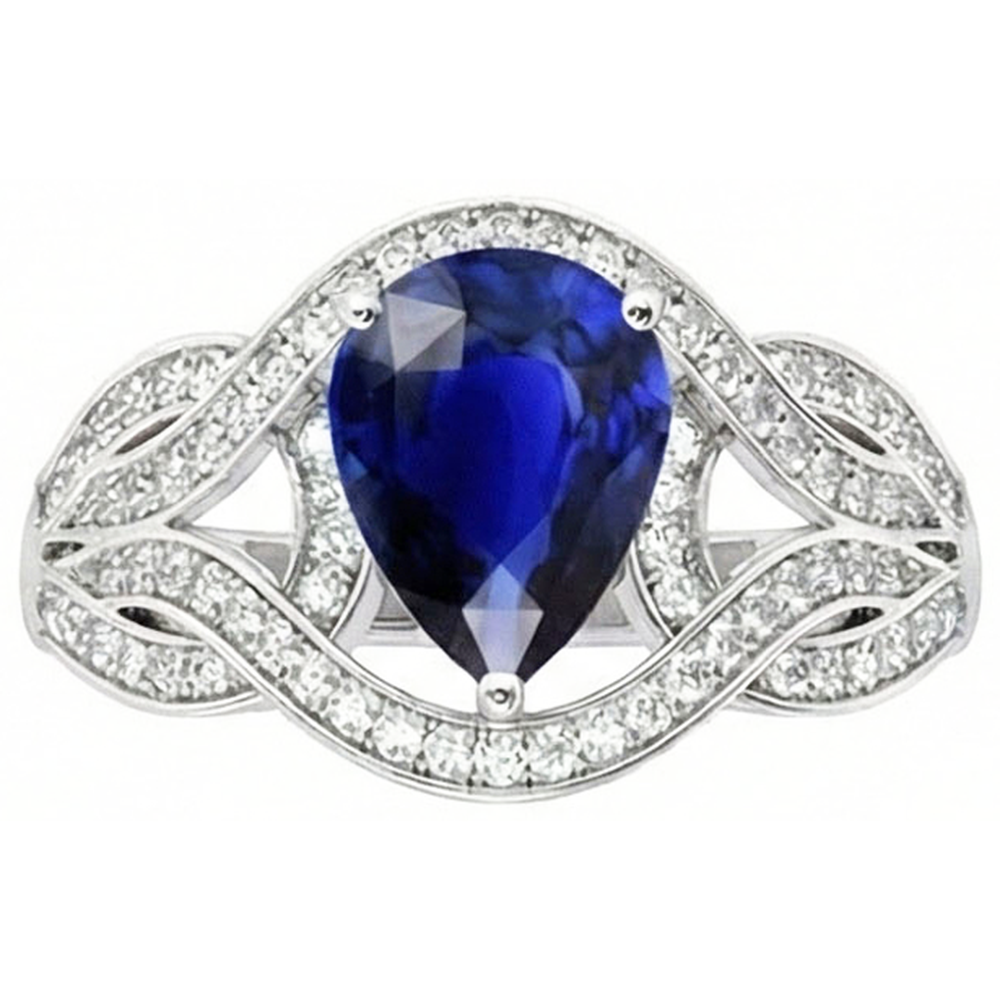 echter round diamant 3Karat ring Detailansicht