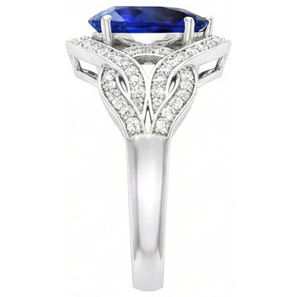 echter round diamant 3Karat ring Draufsicht