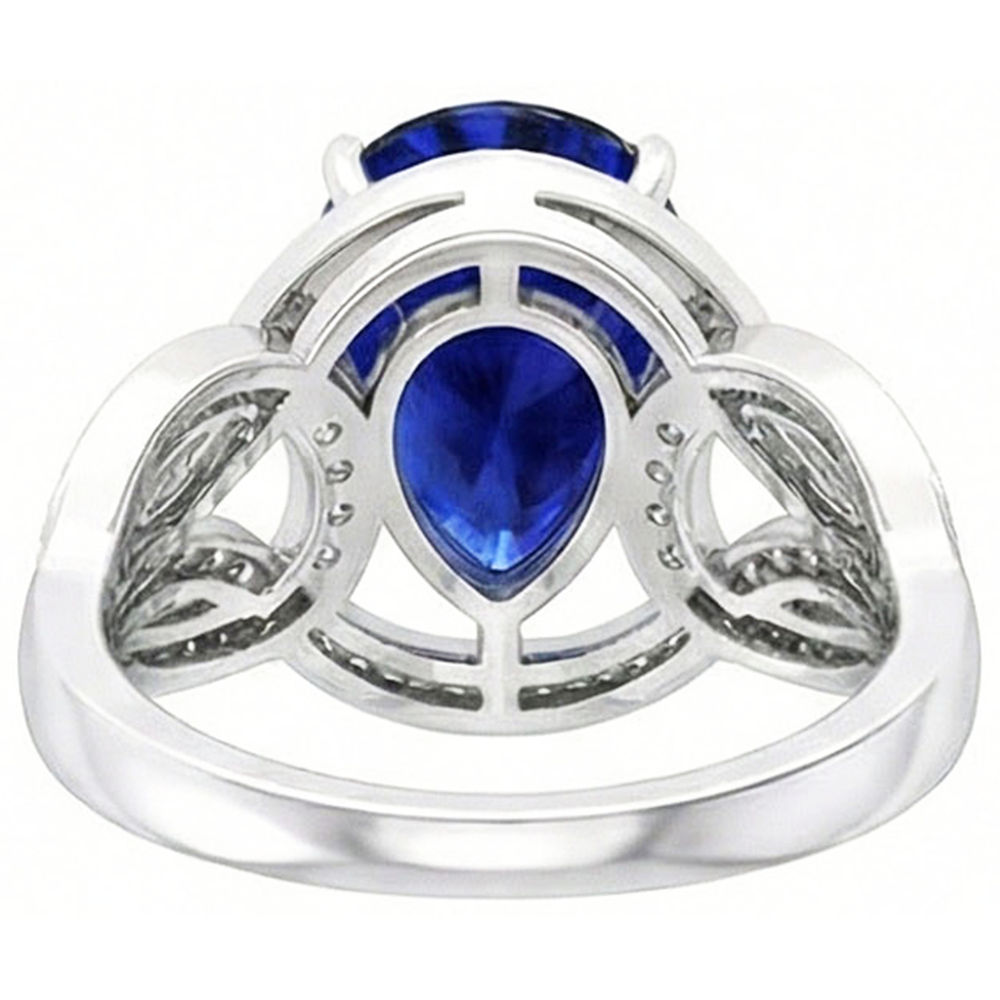 echter round diamant 3Karat ring Profilansicht