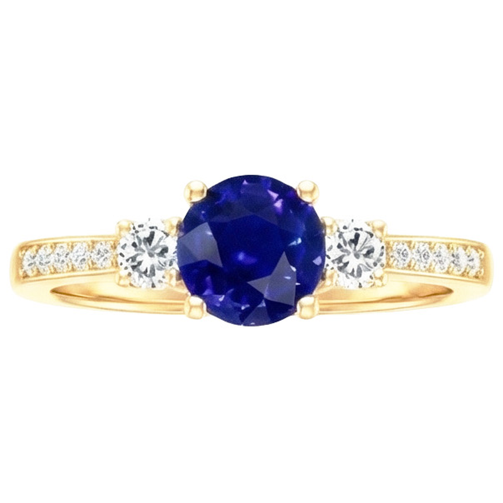 echter round diamant 2Karat ring Profilansicht