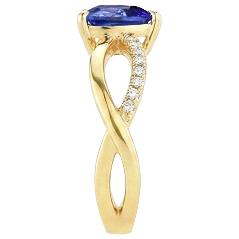 echter trillion diamant 2.50Karat ring Draufsicht