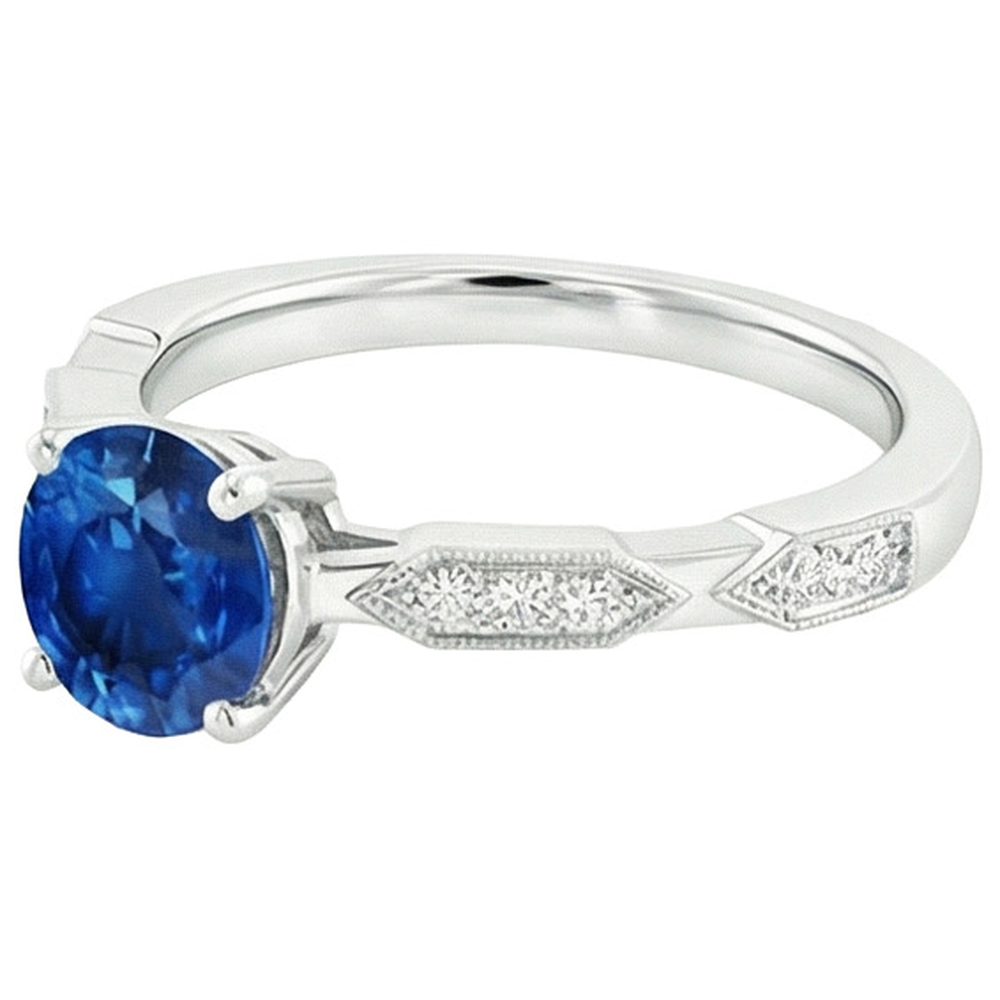 echter round diamant 2.25Karat ring Detailansicht