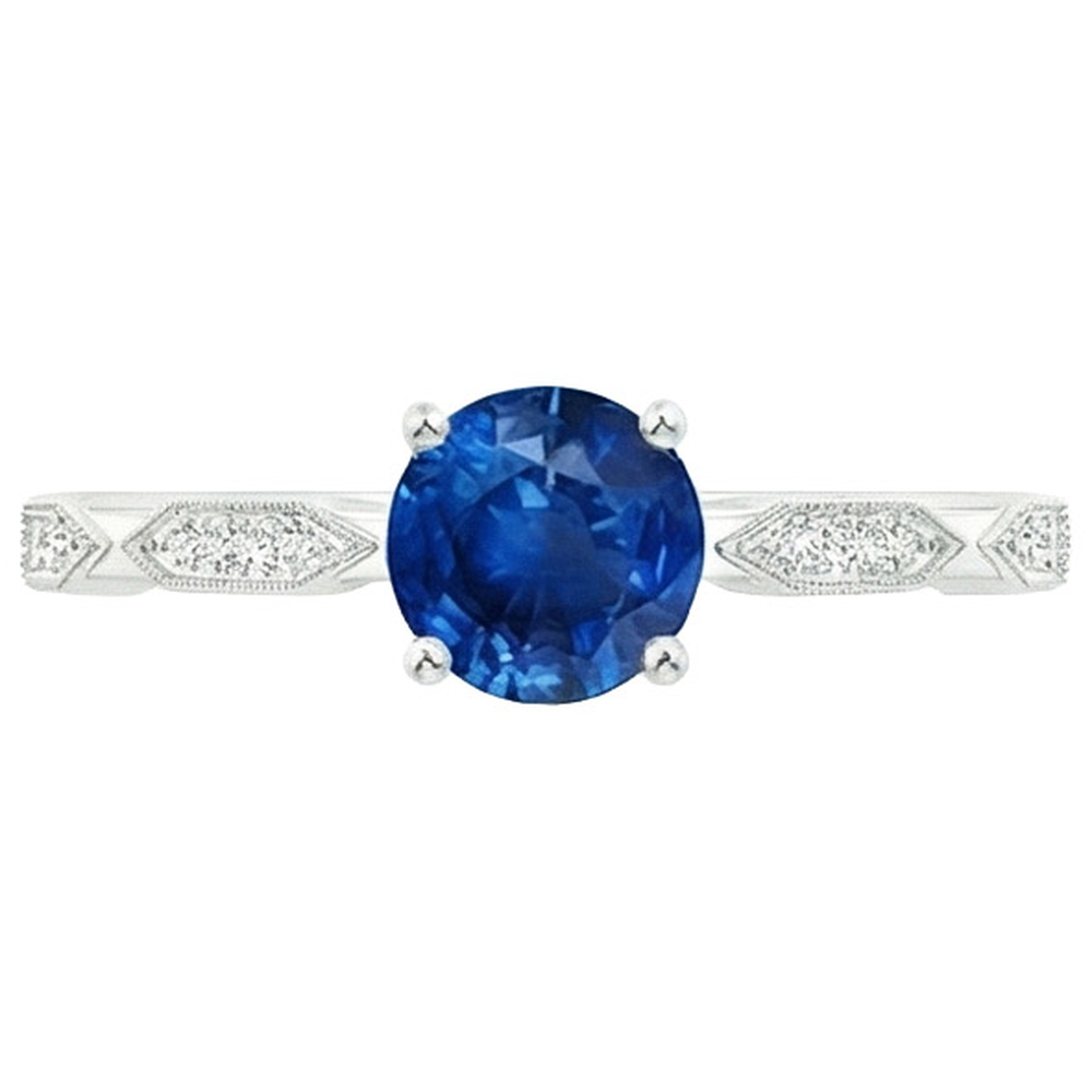 echter round diamant 2.25Karat ring Seitenansicht