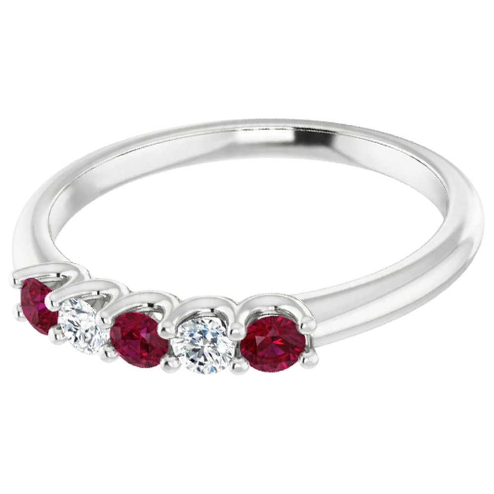 echter round rubin 1Karat ring Seitenansicht