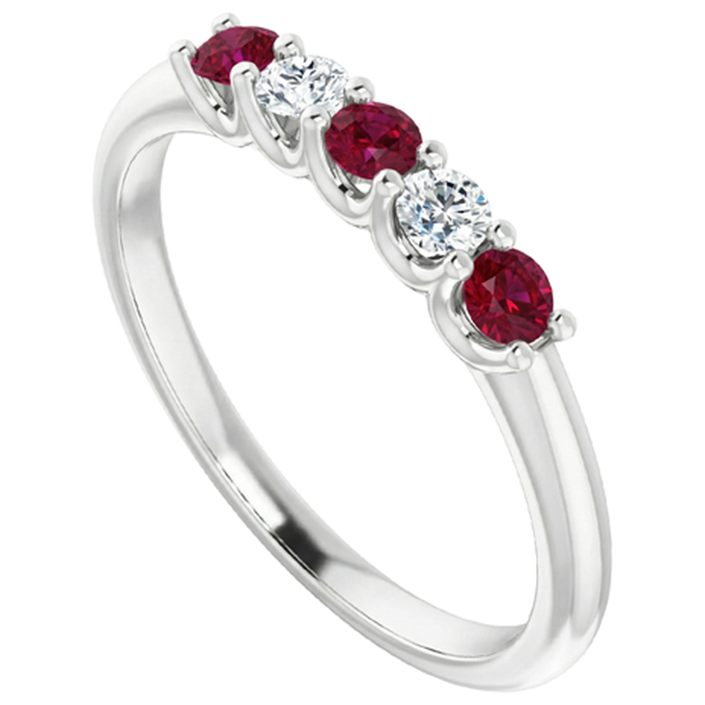 echter round rubin 1Karat ring Detailansicht