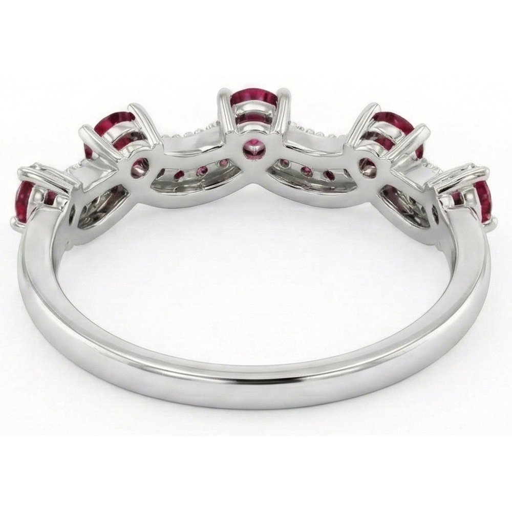 echter round rubin 1.74Karat ring Draufsicht