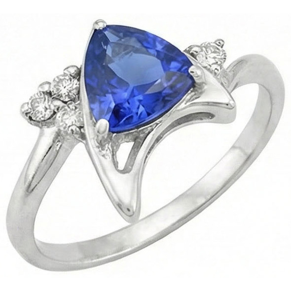 echter trillion diamant 1.75Karat ring Seitenansicht