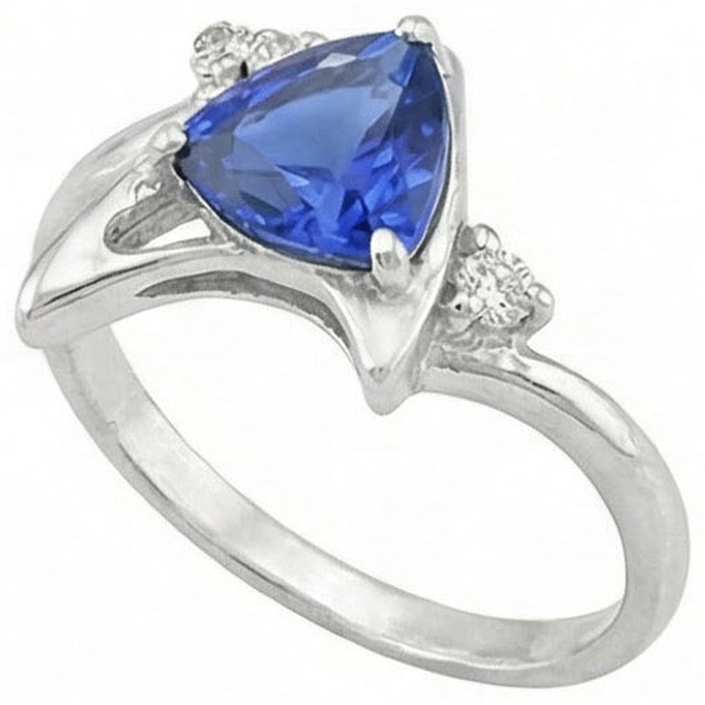 echter trillion diamant 1.75Karat ring Detailansicht