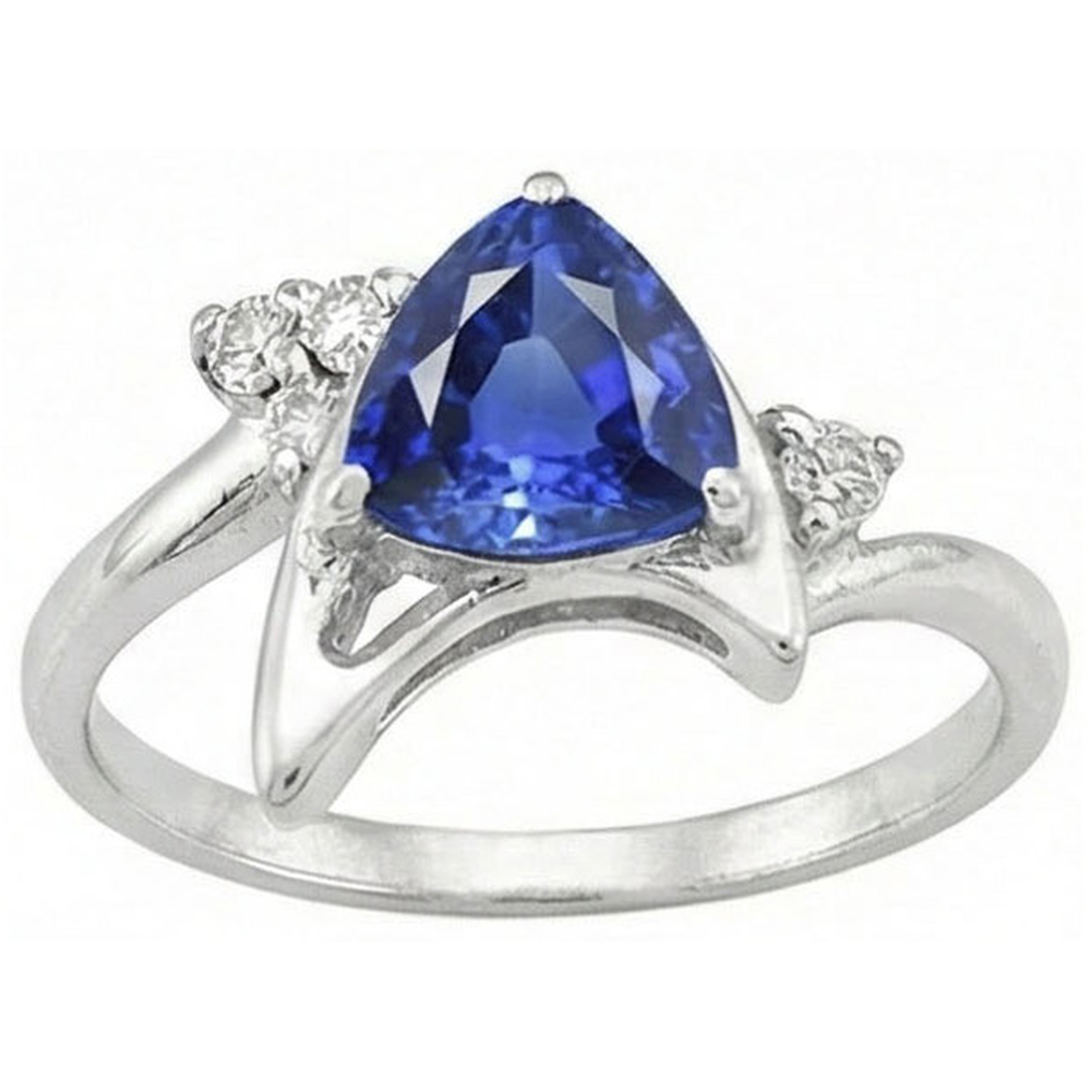 echter trillion diamant 1.75Karat ring Draufsicht