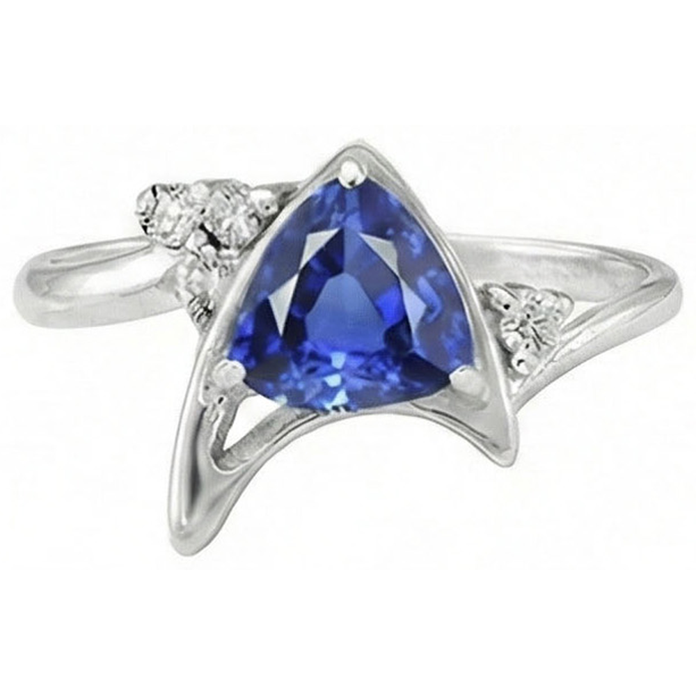 echter trillion diamant 1.75Karat ring Profilansicht