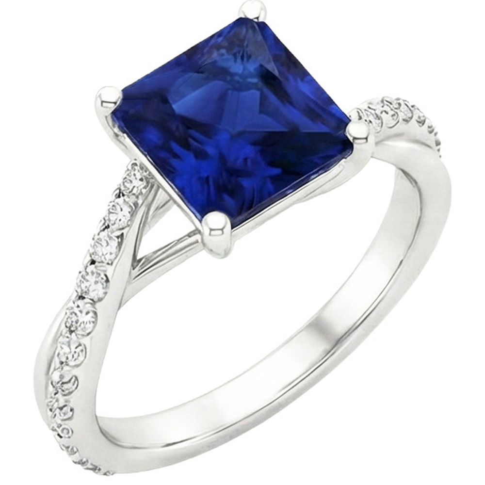 echter round diamant 6Karat ring Detailansicht