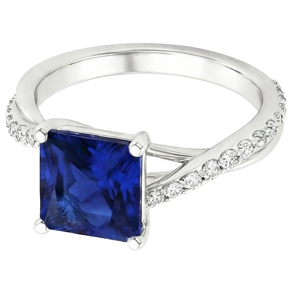 echter round diamant 6Karat ring Draufsicht