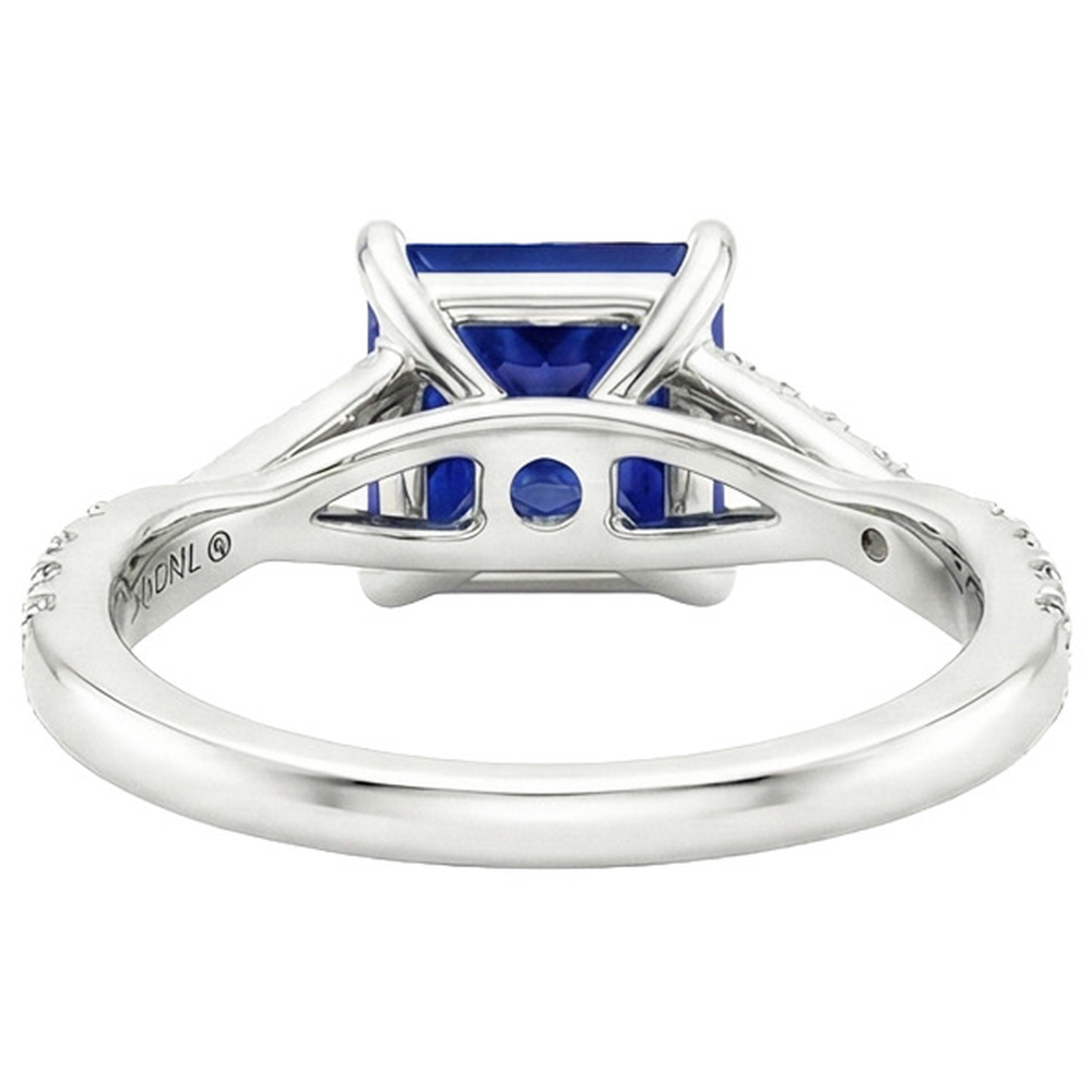 echter round diamant 6Karat ring Profilansicht