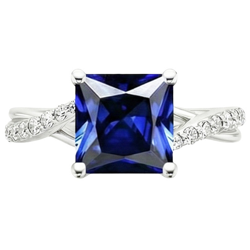 echter round diamant 6Karat ring auf Weiß